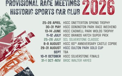 HSCC Racing Calendar 2026 (provisional)
